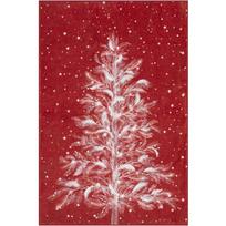 Christmas Rug  Washable Area Rugs Red Room Rugs for Bedroom  Non-Slip Living Room Carpet Christmas Tree  Carpet Rugs for Kitchen 40X60cm-16x24in