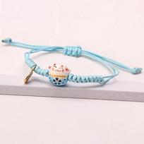 Rankomis austos keraminės Lucky Cat apyrankės pora Moterims Mama Dovana blue white