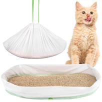 48 Pcs Cat Litter Tray Liners 43 X 94 CM Cat Litter Liners With Drawstring Scratch Resistant Litter Pan Liners Leak Proof Liner armijos žalia spalva