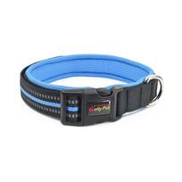 Breathable Mesh Nylon Dog Collar Reflective Pet Collars Supplies For Dogs Small Medium Large Dog Training Necklace Pet Dog Accessories mėlyna