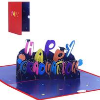 3D Pop Up Card Happy Graduation Greeting Cards Congratulations Card for College High School Congrats Grad Cards mėlyna