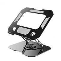 Sturdy Laptop Stand 360-degree Rotation Laptop Stand with Adjustable Height Angle Sturdy Construction Foldable Design for Work gray