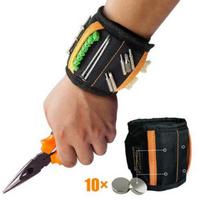 New Magnetic Wristband Portable Tool Bag Magnet Wrist Tool Belt Storage Screws Nails Drill Bits Bracelet For Repair Tool 20 magnets