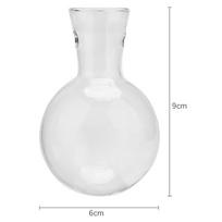 Glass and Wood Vase Planter Terrarium Table Desktop Hydroponics Tray Home Decor Plant Bonsai Flower Pot Hanging Pots with Wooden white