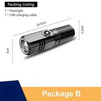 Galingi žibintuvėliai Nešiojamos LED kempingo lempos Vandeniui atsparus priartinamas žibintuvėlis Avarinė lauko žygių įranga Short flashlight