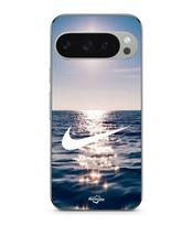 Case - MANIACASE - Google Pixel 9 Pro XL - Silicone - Soft - Nike Sea Sun Logo juoda