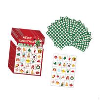 Xmas Winter Holiday Bingo Cards, Christmas Party Paper Game Indoor Home blue