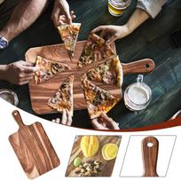 Medinė pjaustymo lenta - Medinė virtuvės pjaustymo lenta mėsai, sūriui, duonai, daržovėms ir vaisiams - Charcuterie lenta, sūrio serviravimo lenta su rankena One Size