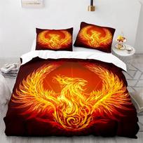 „Phoenix Nirvana“ antklodės užvalkalų komplektas, minkštas, ugnies raštuotas patalynės komplektas vaikams, suaugusiems, paaugliams, poliesterio antklodės užvalkalas, karališko dydžio EU Single 135x200cm