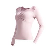 Moterų jogos topas su raišteliu, slim fit, sportinis XS rožinė