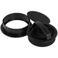 3-in-1 Mėsos presas hamburgeriams gaminti, apvalios formos, nelipnus, įdarytiems burgeriams, jautienai, griliui, pyrago presas, virtuvės aksesuarai black