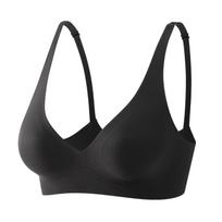S-XXL Didelio dydžio liemenėlė Besiūlė seksuali moteriška liemenėlė Be vielos Liemenėlės Minkšti apatiniai moteriški intymūs moteriški apatiniai miegui skirti drabužiai One Size&XXL(40 90BCD) beige