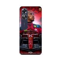 Coque Oppo A17 Lewis Hamilton Ferrari officiel Maniacase juoda