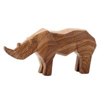 New Chinese Style Small Fresh Rhino Animal Ornaments Home Accessories Creative Living Room Office Imitation Solid Wood Ornaments