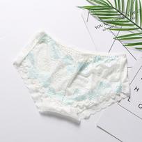 Sexy Hollow Lingerie Lace Patchwork Knickers Soft Mid Waist Women's Underwear for Girls Panties L balta
