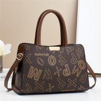 Luxury Women Handbag Vintage Print Top-Handle Bags Large Capacity Commute Crossbody Bag High Quality Design Leather Handbag white