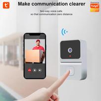 WiFi Video Doorbell Wireless HD Camera Tuya Smart Home Security Door Bell Outdoor Two Way Intercom Night Vision Monitor IR Alarm balta