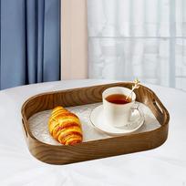 Begonia Flower Plate Candies Reusable Stable Tea Tray Bread for Countertop Pantry balta