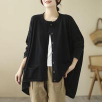 Pullover Long Plus Size Autumn Big T-shirt Women Super Full Sleeve Loose White Bat T-shirt One Size juoda