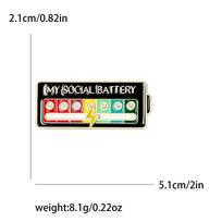 Fashion Cartoon Mood Battery Brooch Niche Personalized Pin Women'S Clothing Accessories Corsage Matching