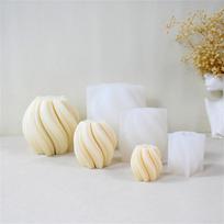 3D Rotating Pillar Candle Silicone Mold Geometric Wave Candle Wax Mould DIY Abstract Art Soap Resin Gypsum Mold Home Craft Decor L balta