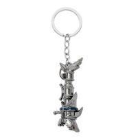 Zinc Alloy Necklace Metal Keyring Shark Cannon Pendant Keychain Collector Item Backpacks A