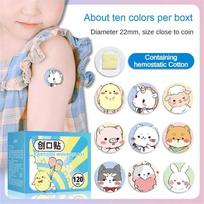 120pcs/Lot Cartoon Animal Pattern Band Aid Hemostasis Adhesive Bandages First Emergency Kit Wound Plaster Patches For Kids 1BOX=120PCS