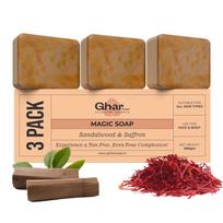 Sandalwood & Saffron Magic Soaps For Bath (300 Gms Pack Of 3) (300 Gms Pack Of 3)
