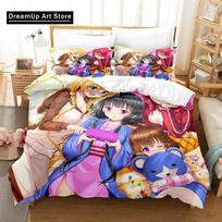 Kawaii Grils Blend S Bedding Set Single Twin Full Queen King Size Bed Set Adult Kid Bedroom Duvet Cover Sets Anime Bed Sheet Set EU Single 90x200cm