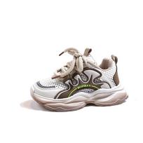 Kids Tennis Shoes Air Mesh Breathable Sneakers for Students Running Shoes Fashion 2024 Brand New Children Sports Shoes Soft Sole 26 chaki