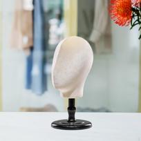 Wig Display Model Head Hat Stand Hairdresser Training Storage Mannequin with black base gray
