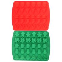 2 Pcs Christmas Cookie Cutters Gummy Molds Chocolate Baking Supplies Aldult Adult DIY Lovely Silica Gel Silicone For red