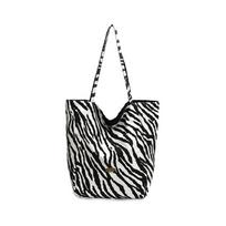 Classic leopard print nylon casual large capacity tote bag new fashion feminine retro shoulder bag