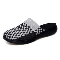 Moteriškos pintos šlepetės vasarai, kvėpuojančios, lauko, rankų darbo, kasdienės šlepetės, batai moterims, batai pasivaikščiojimui, Zapatos De Mujer 35 pilka spalva