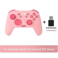 Pro Controller Wireless for Switch/Switch Lite/Switch OLED Remote Gamepad with Vibration, ALPS Joysticks, Turbo, Mechanical Buttons, 6-Axis Gyroscope 15.2*6.1*10.5cm rožinė
