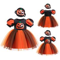 Halloween Baby Girls Dress Printed Dress Witch Role Play Cosplay Costume Masquerade Costume 80 juoda