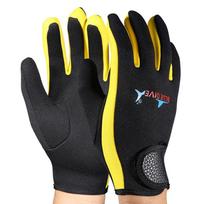 1Pair/Set Diving Neoprene Snorkeling Surf Swim Spearfishing Water Sport Gloves Black Yellow S S black