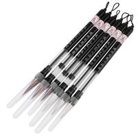 6pcs Piston Fill Chinese Water Brush Pen For Practicing Calligraphy On Water WritingCloth black