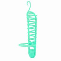 Parrots Feeder Basket Plastic Food Fruit Feeding Perch Stand Holder for Pet Bird Supplies(Green žalia