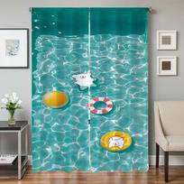 Home Interior Kitchen Curtains for Living Room 2 Pieces Blackout Curtains Door Curtain Maltese Dog Partition Bedroom Decoration W50xH70cmx2pcs-CL