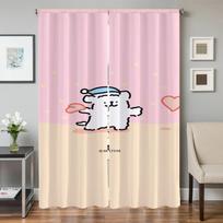 Home Interior Kitchen Curtains for Living Room 2 Pieces Blackout Curtains Door Curtain Maltese Dog Bedroom Decoration Partition W50xH70cmx2pcs-CL