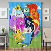 Window Kitchen Curtains for Living Room 2 Pieces Blackout Curtains Door Curtain A-adventure Time Bedroom Decoration Partition W50xH70cmx2pcs-CL