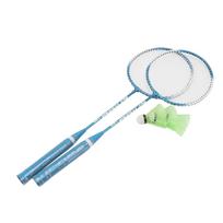Badmintono raketė, 2 žaidėjai, itin lengvas, mažesnis oro pasipriešinimas, tvirtas vidutinės lazdos papuošalas mėlynas badmintonas