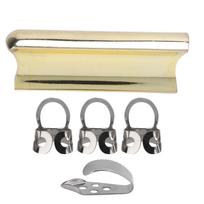 Guitar Slide Bar Stick Picks Stainless Steel Metal Antirust Solid Instrument Accessories(Gold )