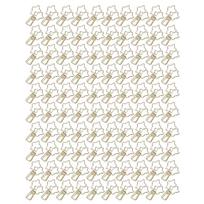 100Pcs Star Binder Clips Hollow Out Cartoon Style Strong Clamping Sturdy Small Paper Clips for beige