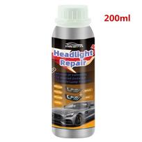 Poliruotas priekinių žibintų cheminis poliravimo rinkinys priekinių žibintų skystis 200 ml polimerų remonto skystis Priekinių žibintų automobilio priekinių žibintų atkūrimo rinkinys