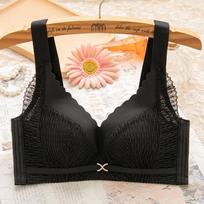 Gather Bra for Women Without Steel Rims Adjustable Underwear Anti Sagging Collection of Accessory Breasts Sexy Lace Bra 34/75A juoda