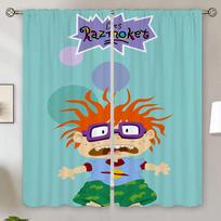 Rugrat Shade Curtain Tiebacks Blinds Blackout Bedroom Curtains 100% Window Roller Curtains for Doors Partition Tentacles Shades W50xH70cmx2pcs-CL