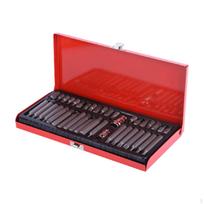 40 Pieces Hex Socket Bit Tool Set with Case for Automotive Heavy Duty 1/2inch 3/8inch Drive Alloy pilka