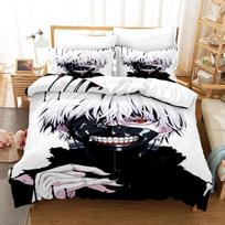 3D Print Anime Tokyo Ghoul Bedding Set Single Twin Full Queen King Size Hip Hop Anime Bed Set Teenager Bedroom Duvet cover Sets 70x133cm 2pcs